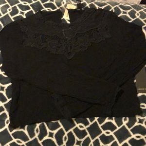 Black long sleeve blouse